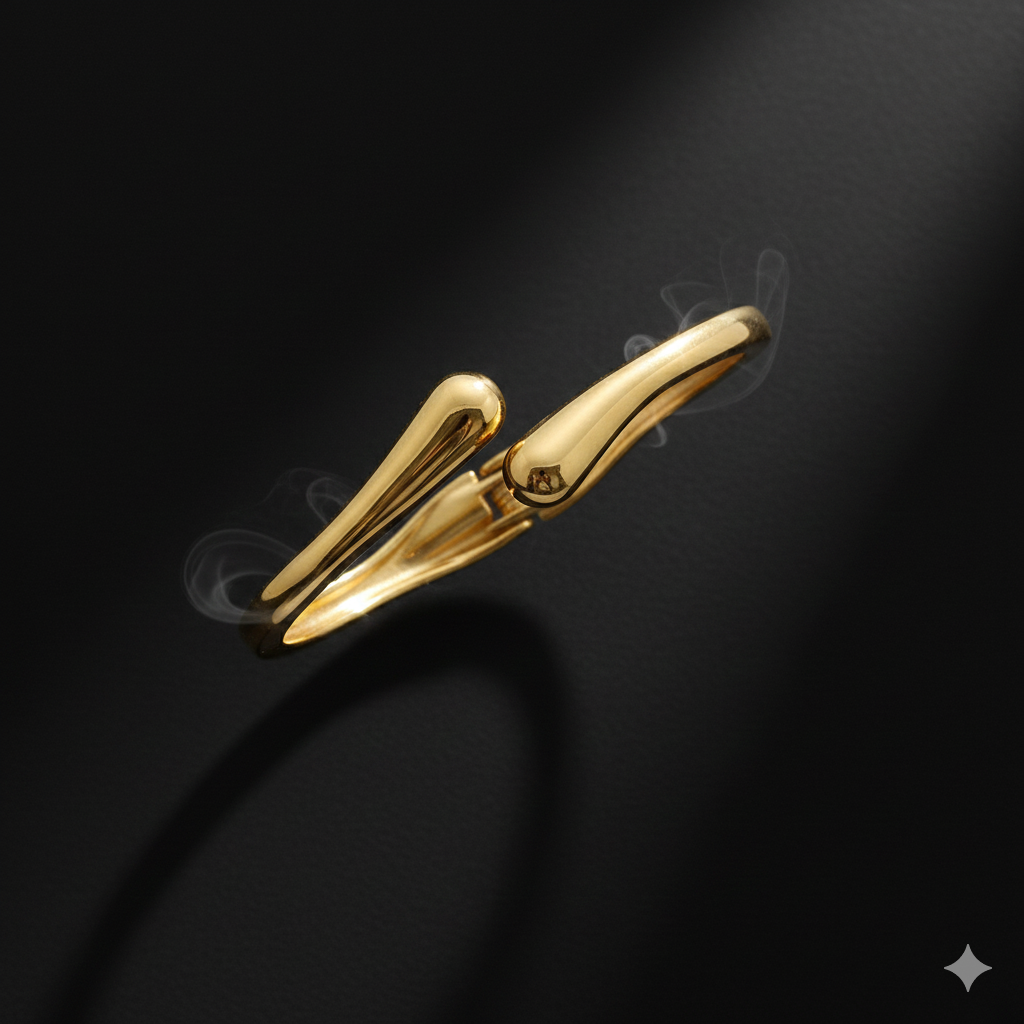 Kyloira L'Eau Gold-Armreif – Minimalistisches Tropfen-Design