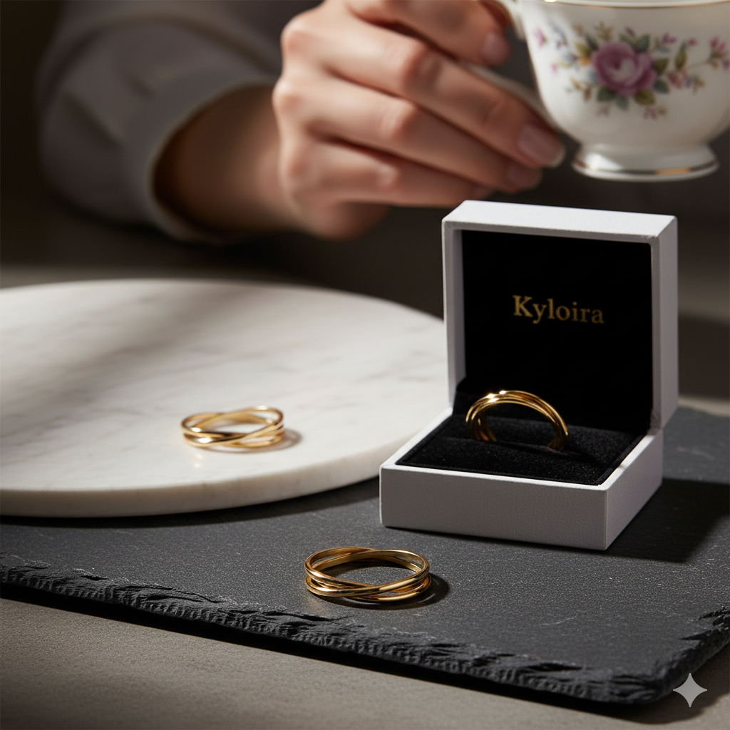 Kyloira Trinity Fusion – Hochglanzpolierter Edelstahl Ring Damen